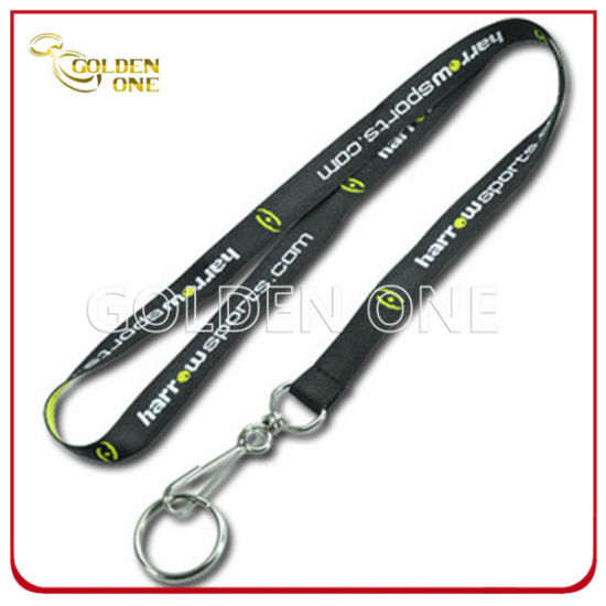 Werbegeschenk Heat Transfer Printing Satin Lanyard mit Metallhaken