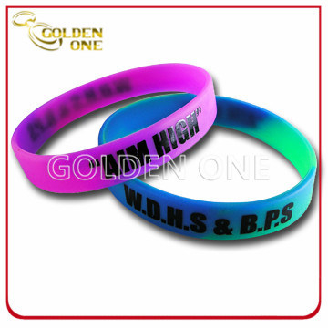Günstigstes Custom Swirled Printed Logo Silikonarmband