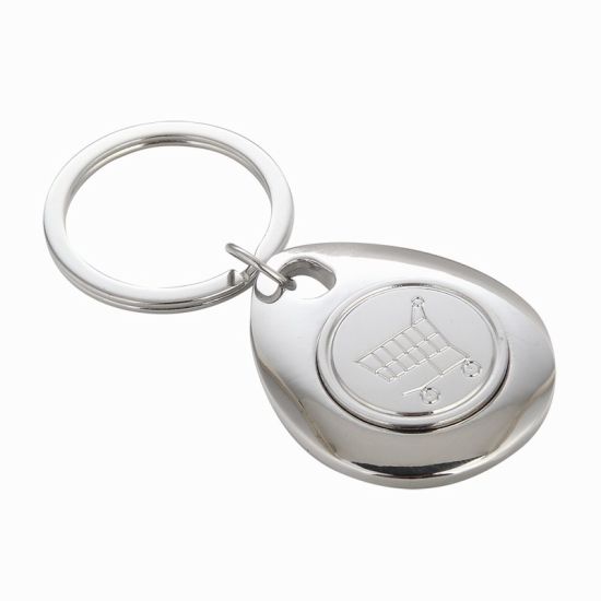 Metall Schlüsselanhänger Trolley Token als Werbegeschenk