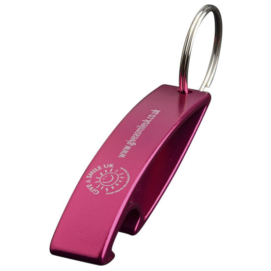 Benutzerdefinierte Siebdruck Metall Flaschenöffner Schlüsselanhänger