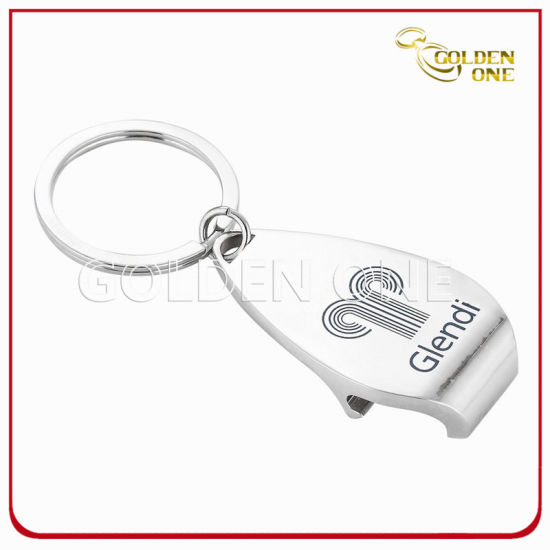 Benutzerdefinierte Siebdruck Metall Flaschenöffner Schlüsselanhänger