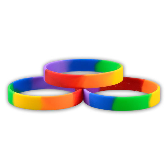 Das beliebteste benutzerdefinierte Silikon-Armband mit Siebdruck in reiner Farbe