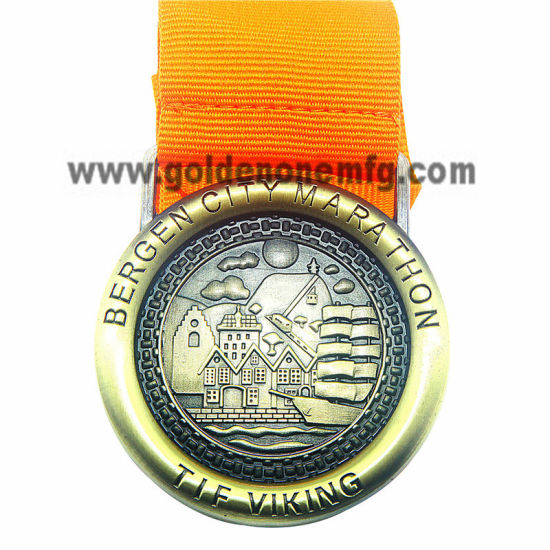 Custom Antique Finish Halbmarathon Award Medaillon