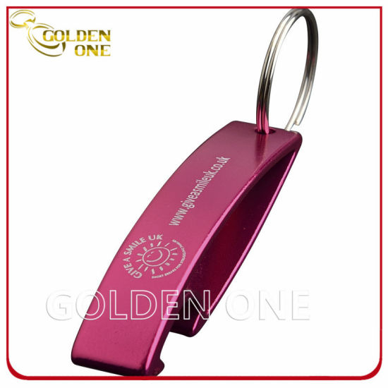 Werbegeschenk Günstige Custom graviert Metall Flaschenöffner Schlüsselanhänger