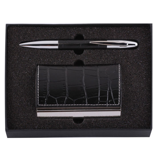 Geschenkset mit Kugelschreiber und Schlüsselanhänger aus Metall