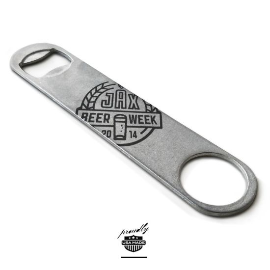Personalisierter gravierter Logo-Metall-Edelstahl-Bierflaschenöffner