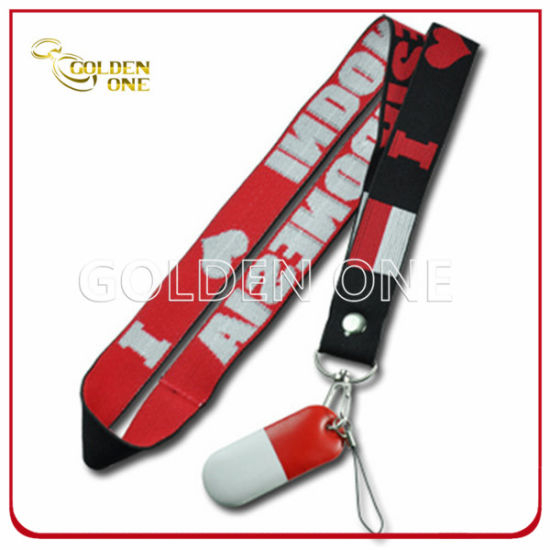 Liefern Sie personalisiertes Lanyard aus Polyestergewebe mit Metallhaken