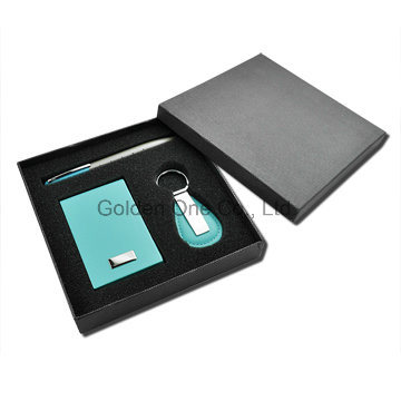 Executive Gift Geschenkset aus Holz mit Schlüsselhalter und Kugelschreiber