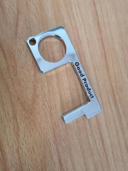 Werbegeschenk berührungsloser Keim-Virenschutz No Touch Türöffner Schlüsselhalter aus Metall