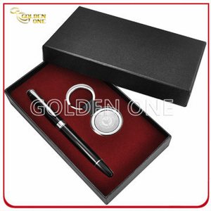 Geschenkset mit Lasergravur und Logo aus Metall für Schlüsselanhänger und Stift (GS02)