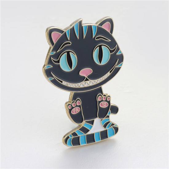 Kundenspezifisches Design Metall 2D 3D bunte Tierkarikatur-Andenken-weiche Emaille-Knopf-Revers-Stift mit Funkeln