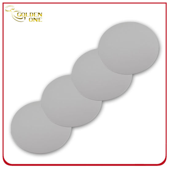 Werbegeschenk Bedruckbares Aluminium-Untersetzer-Set in runder Form