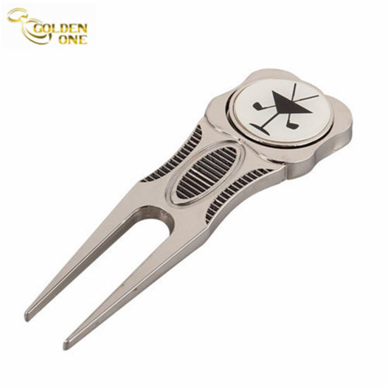 Custom Antik Messing Golf Repair Divot Tool mit Ballmarker