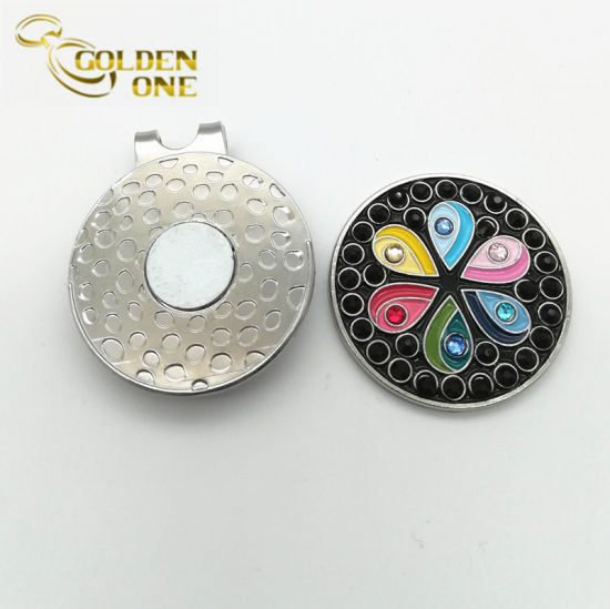 Hochwertiger individueller Souvenir-Golfhut-Clip mit Ballmarker