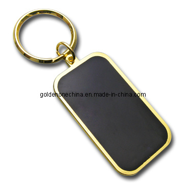 Kundenspezifischer Goldplattierungs-Schlüsselhalter aus weichem Emaille-Metall