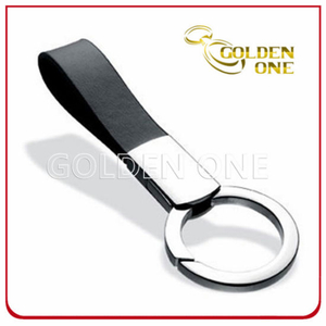 Hochwertiger Werbe-Schlüsselanhänger aus schwarzem PU-Leder