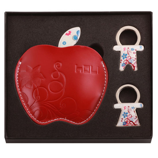Werbegeschenk-Set mit personalisiertem Schlüsselanhänger und Metallstift