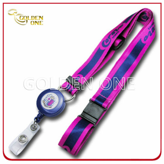 Werbegeschenk Heat Transfer Printing Satin Lanyard mit Metallhaken