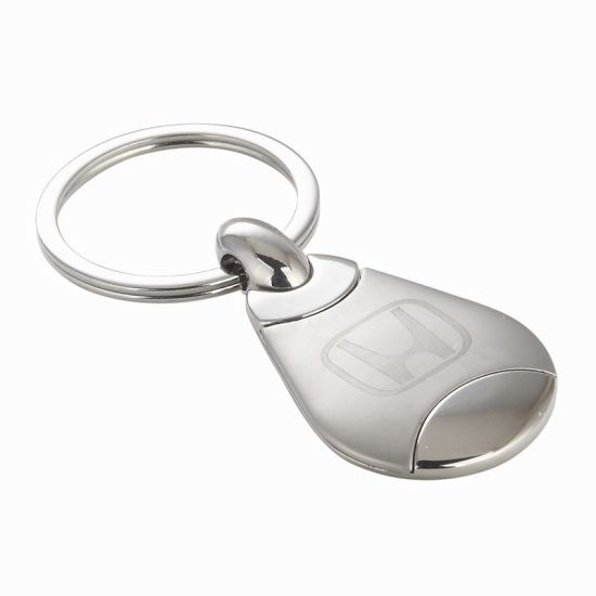 Werbegeschenk Ovaler leerer Schlüsselhalter aus Metall