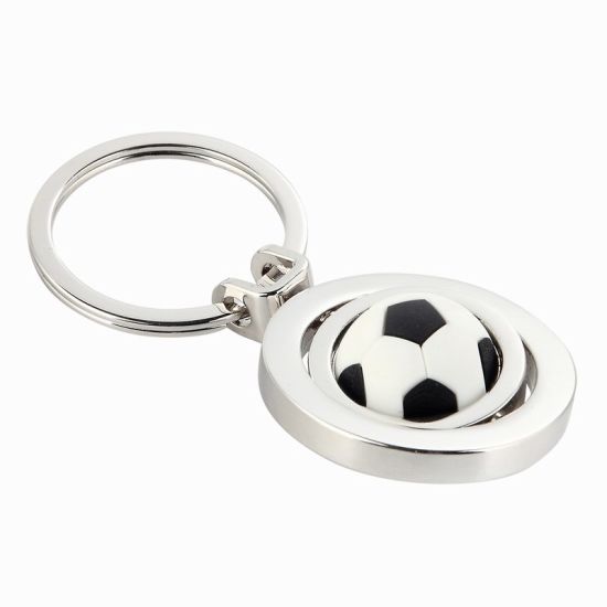 Kundenspezifisches weiches Emaille-Logo Rotierender Metall-Schlüsselanhänger