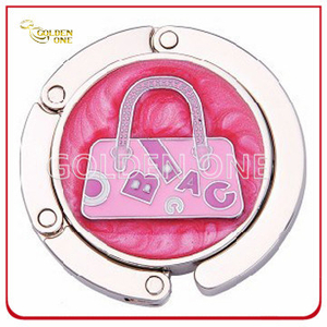 Fancy Design Circle Faltbarer Handtaschenhaken aus Metall für die Dame