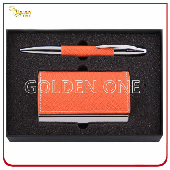 Werbegeschenk-Set mit Klick-Stift und Kartenhalter