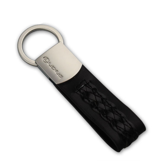 Rechteckiger leerer Schlüsselanhänger aus PU-Leder für Werbezwecke