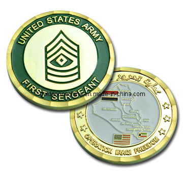 Custom Diamond Cut Foreign Military Souvenir Coin