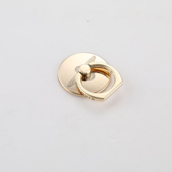 Kundenspezifischer Logo-Rotations-Telefon-Ring-Halter aus Metall mit weicher Emaille