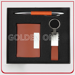 Luxuriöses Stift-, Schlüsselanhänger- und Kartenhalter-Geschenkset