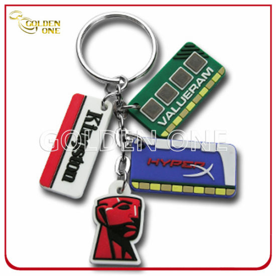 Werbeartikel Günstige Custom Color Injection Weich-PVC-Schlüsselanhänger