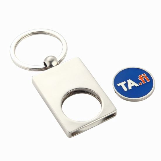 Personalisierte Piraten-Metalllaufkatzen-Münzen-Halter-Schlüsselanhänger