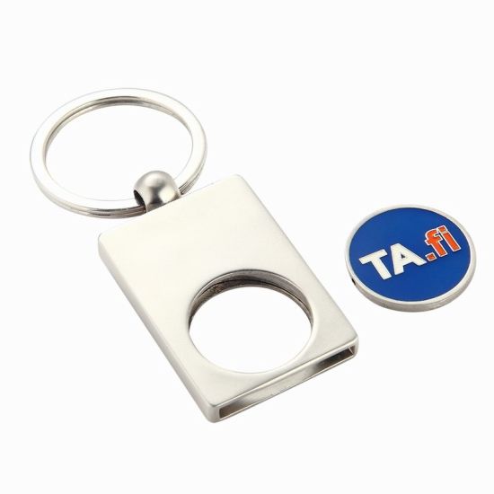 Personalisierte Piraten-Metalllaufkatzen-Münzen-Halter-Schlüsselanhänger