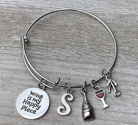 Benutzerdefinierte Metall Anhänger Schmuck Weinglas Charme