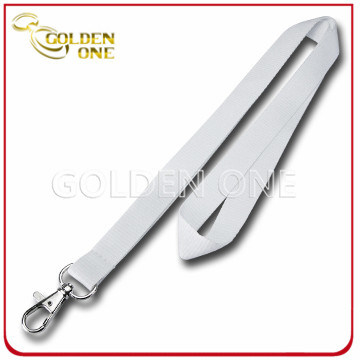 Liefern Sie leeres Polyester-Lanyard mit reiner Farbe und Metallhaken