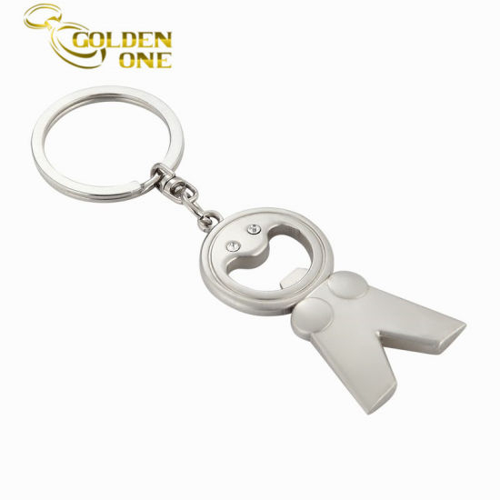 Souvenir-Geschenk Individuell bedruckter Flaschenöffner-Schlüsselhalter aus Metall
