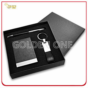 Executive-Schreibwaren aus Leder mit Kartenhalter-Geschenkset