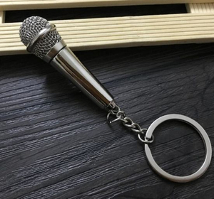 Heißer Verkaufs-Metallmikrofon-Schlüsselring für Förderungs-Geschenk