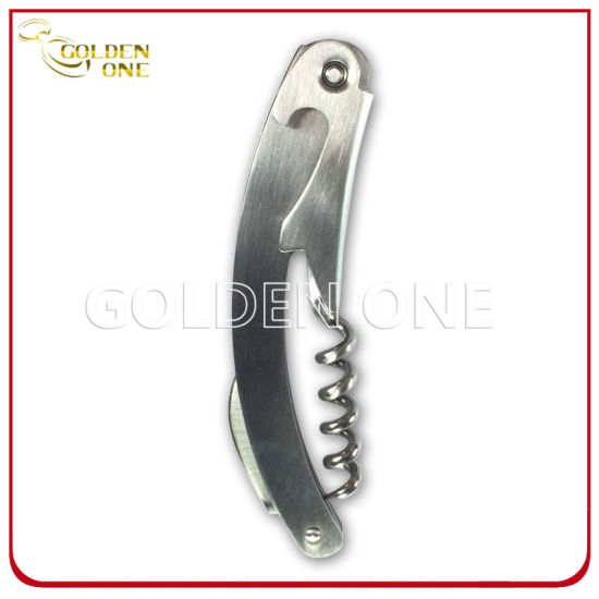 Hochwertiger Weinkorkenzieher aus gebürstetem Edelstahl