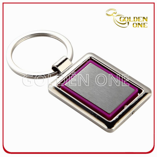 Schlüsselanhänger aus vernickeltem, drehbarem Metall