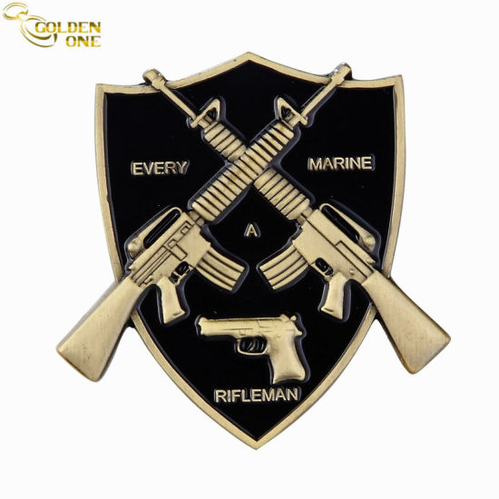 Werbegeschenk Custom Design China Großhandel Souvenir Navy Military Metal Gold Plated Challenge Coin