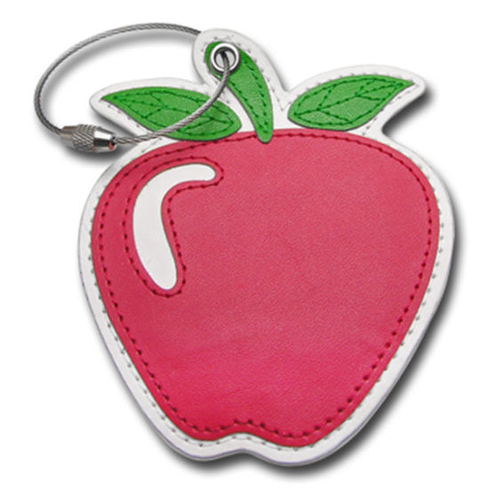 Promotion-Geschenk-Prägung Logo PU-Leder-Gepäckanhänger