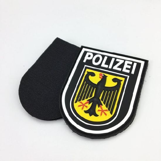 Gummierte PVC-Patches mit personalisiertem Markennamen-Logo