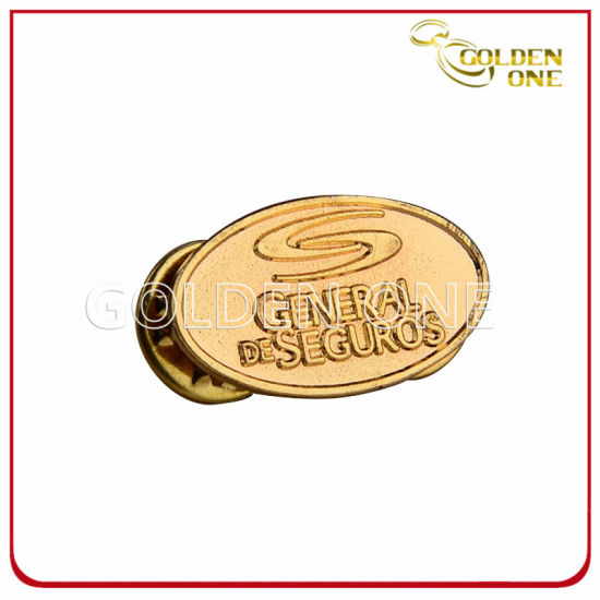 Personalisiertes, gestempeltes, graviertes, vergoldetes Metallabzeichen