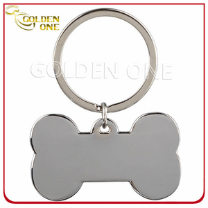 Personalisierter Schlüsselanhänger aus Metall in Hundeknochenform