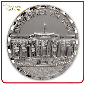 Kundenspezifische Gedenkmünze aus Metall mit glänzendem Nickel-Finish
