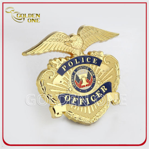 Vergoldete Polizeiabzeichen Armeeabzeichen mit hoher Qualität