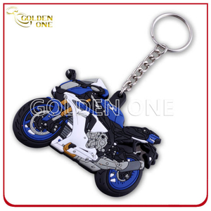 Heißer Verkauf spritzen Farbe Motorrad PVC Keychain ein