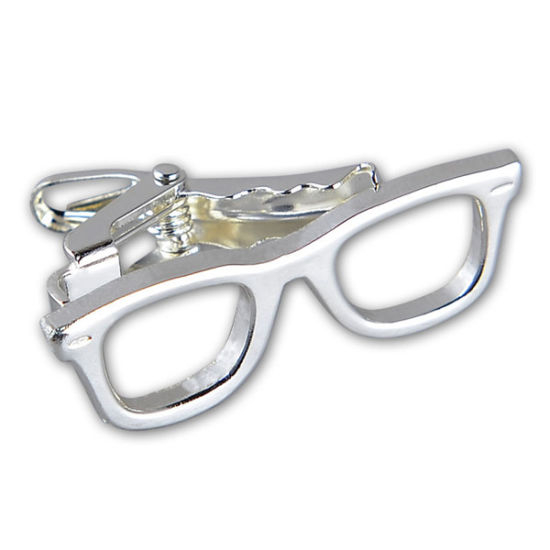 Krawattenhalter aus hartem Emaille-Metall mit glänzendem Kristall