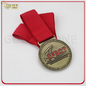 Kundenspezifische antike weiche Emaille-Messing-Souvenir-Medaille